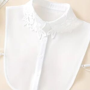 White Detachable Lace Collar Dickey